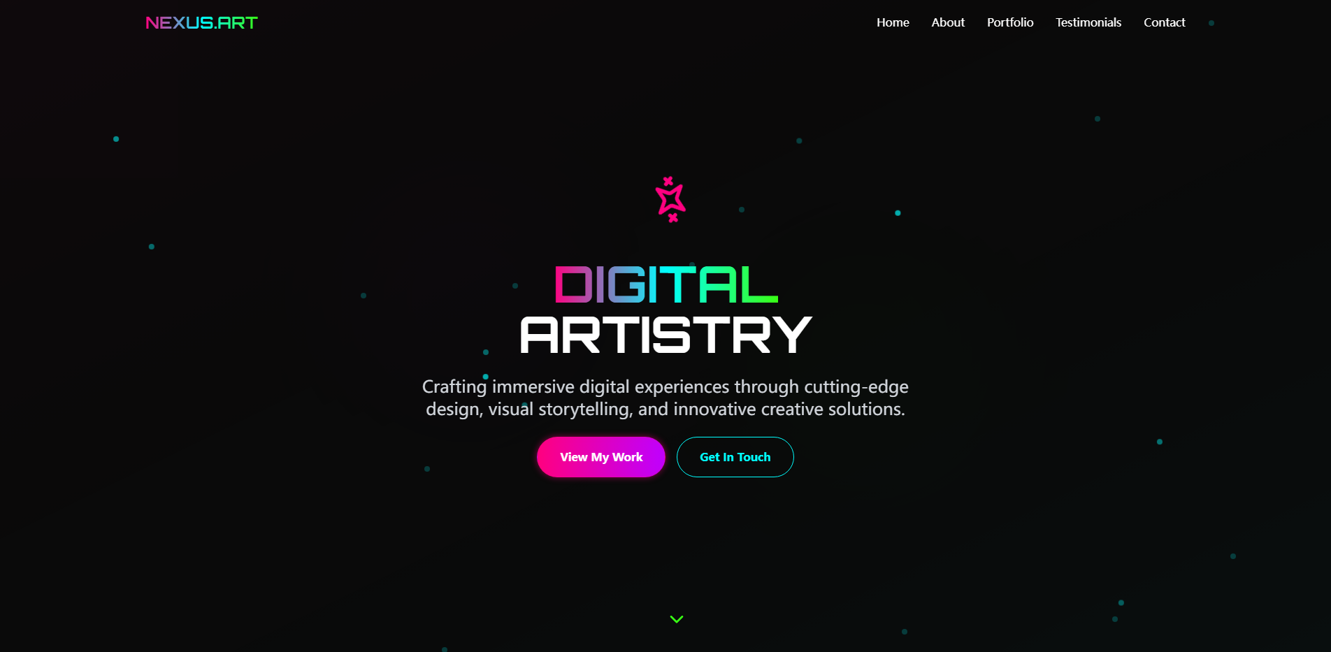Creative Digital Artist Portfolio Website