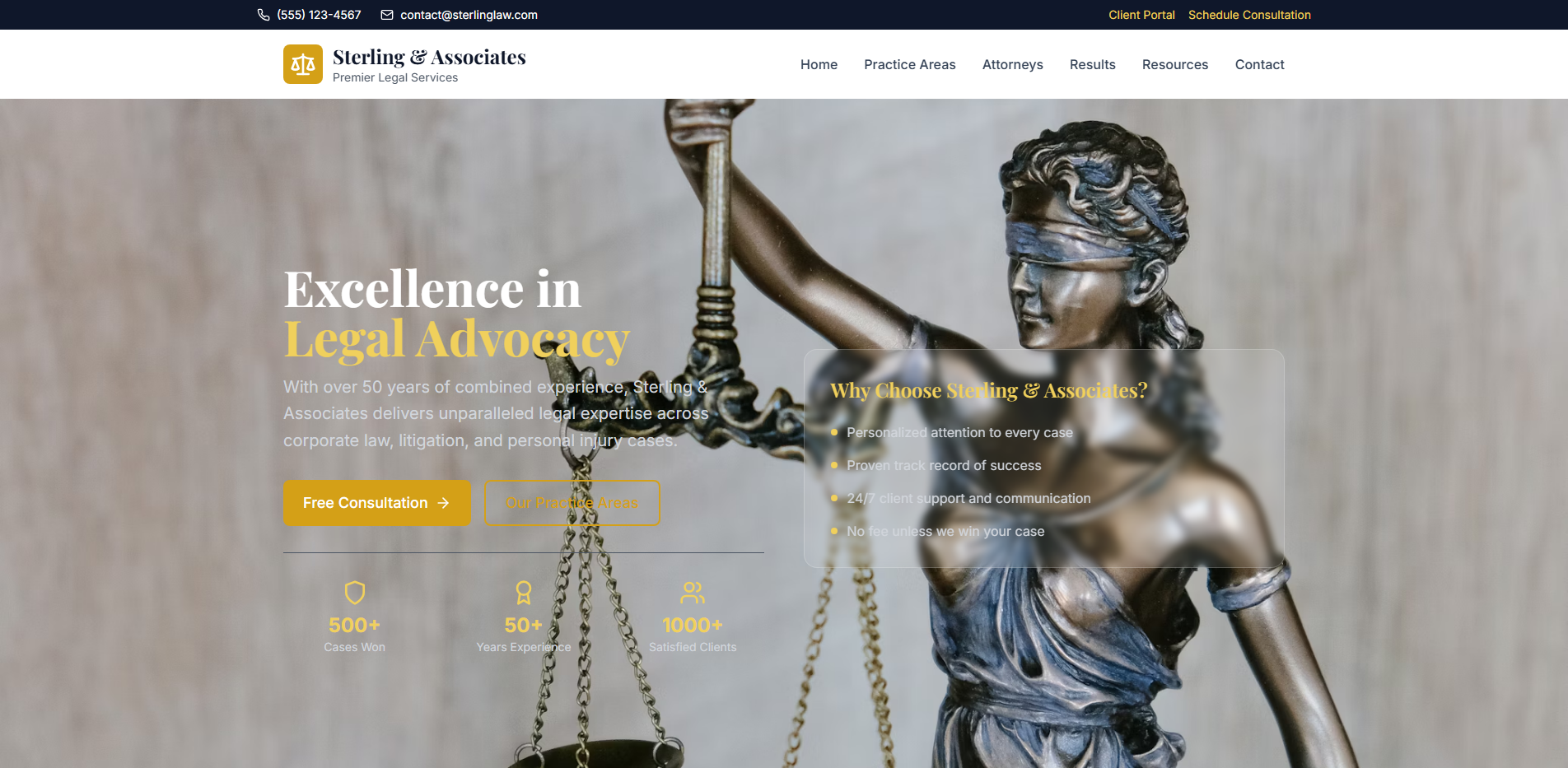 Elegant Law Firm Website