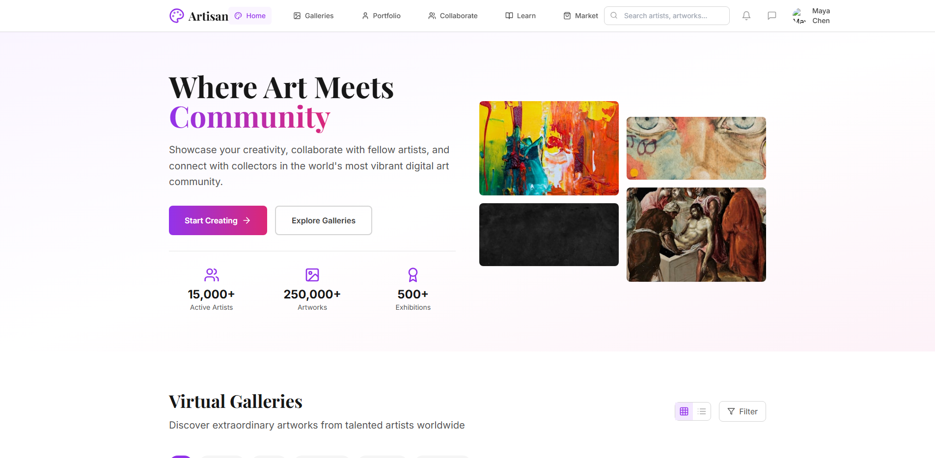 Creative Arts Community Platform